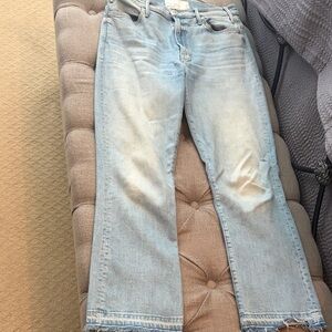 MOTHER the hustler ankle undone hem